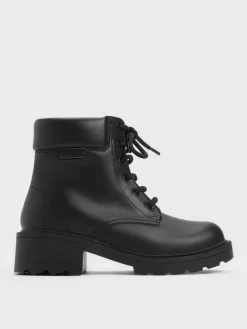 Girls' Ridged-Sole Ankle Boots