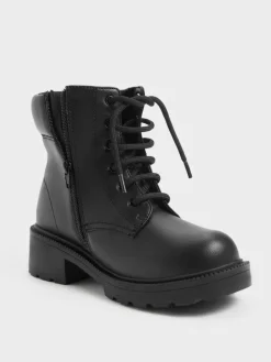 Girls' Ridged-Sole Ankle Boots