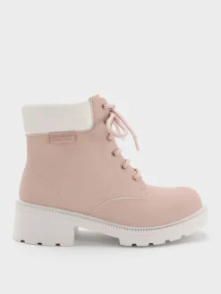 Girls' Ridged-Sole Ankle Boots