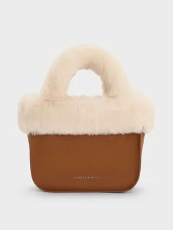 Girls' Wendy Faux Fur Tote Bag