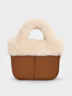 Girls' Wendy Faux Fur Tote Bag