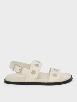 Grommet Slingback Sandals