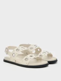 Grommet Slingback Sandals