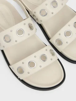 Grommet Slingback Sandals