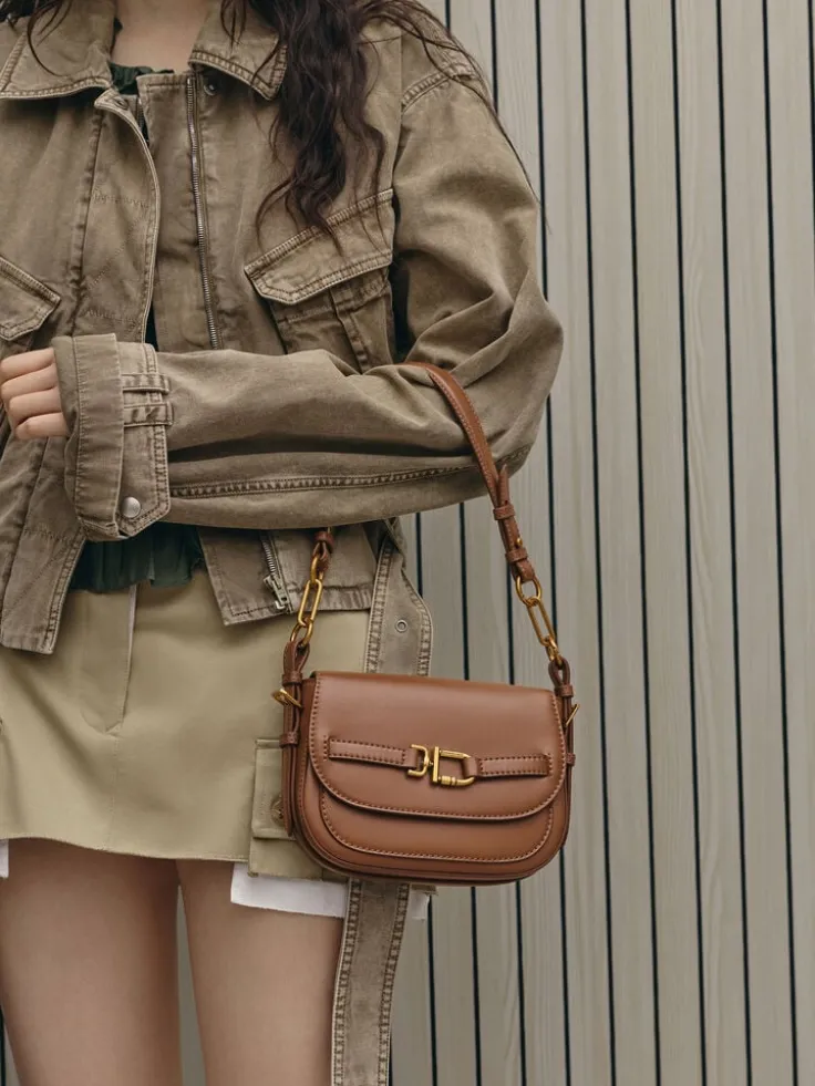 Gwynne Metallic-Accent Crossbody Bag