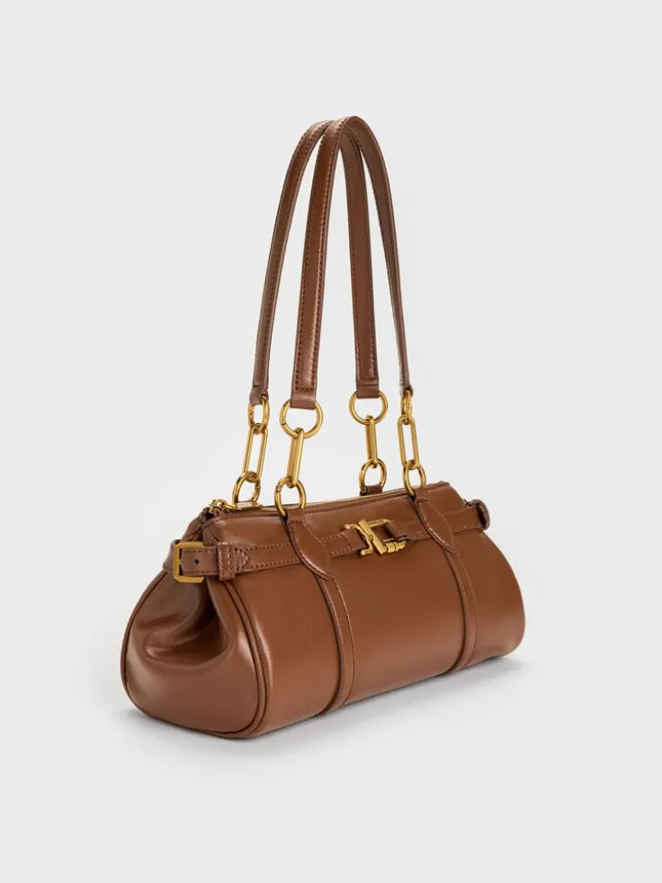 Gwynne Metallic-Accent Elongated Shoulder Bag