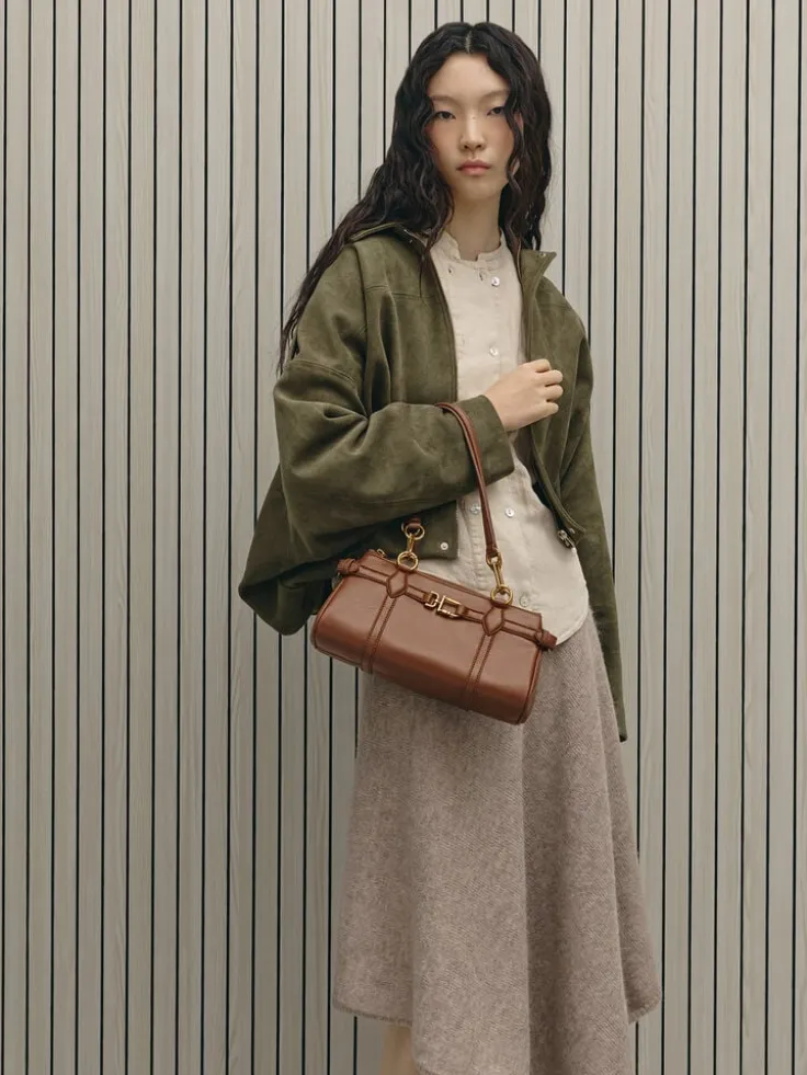 Gwynne Metallic-Accent Elongated Shoulder Bag