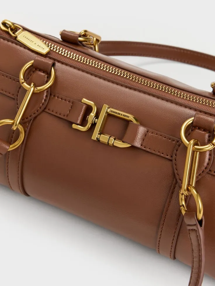 Gwynne Metallic-Accent Elongated Shoulder Bag