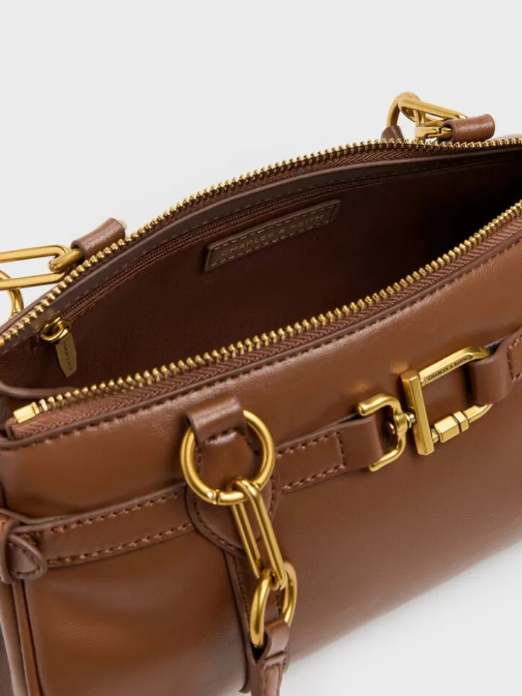 Gwynne Metallic-Accent Elongated Shoulder Bag