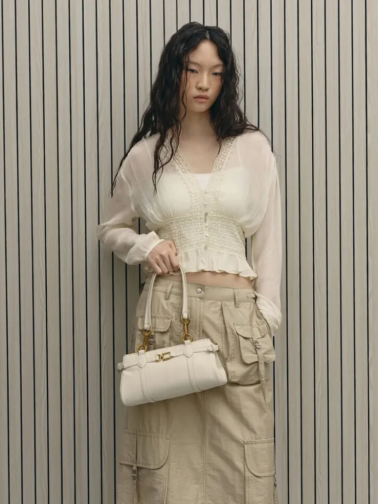 Gwynne Metallic-Accent Elongated Shoulder Bag