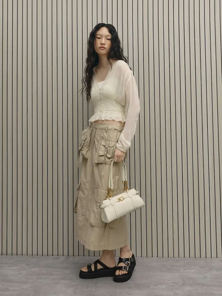 Gwynne Metallic-Accent Elongated Shoulder Bag