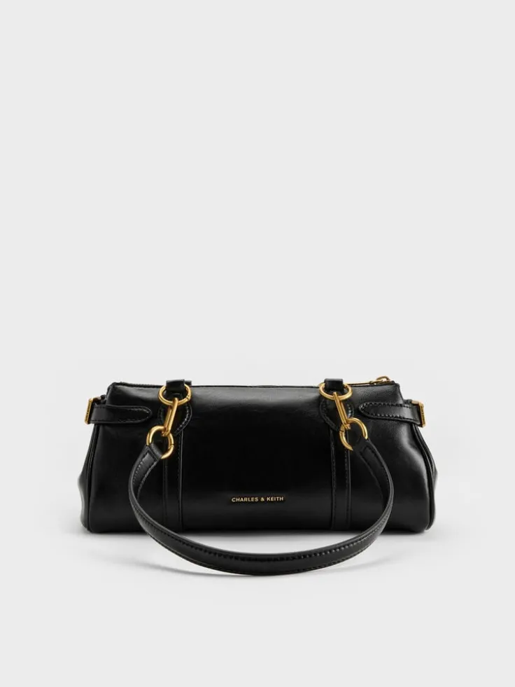 Gwynne Metallic-Accent Elongated Shoulder Bag