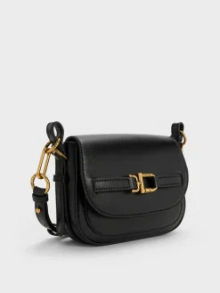 Gwynne Metallic-Accent Saddle Bag
