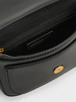 Gwynne Metallic-Accent Saddle Bag