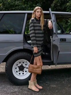 Gwynne Metallic-Buckle Belted Shoulder Bag