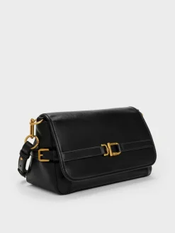 Gwynne Metallic-Buckle Belted Shoulder Bag