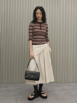 Gwynne Metallic-Buckle Belted Shoulder Bag