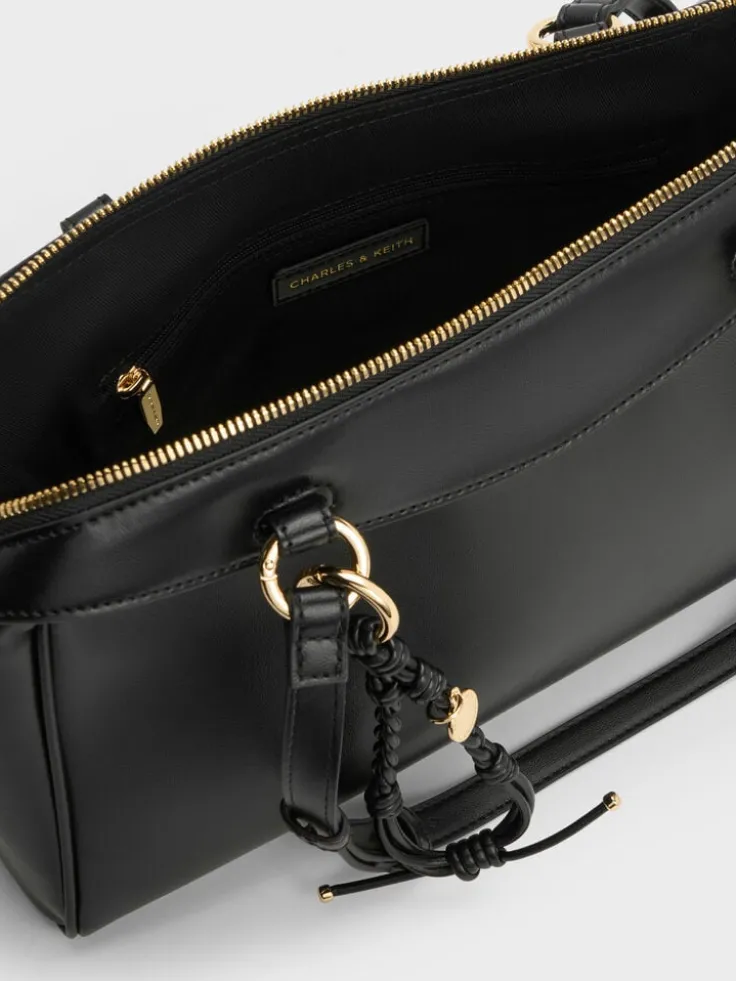 Haylen Braided-Charm Shoulder Bag