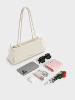 Hazel Bow Elongated Shoulder Bag