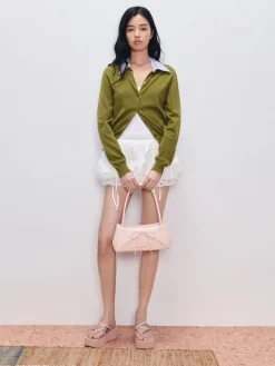 Hazel Bow Panelled Shoulder Bag