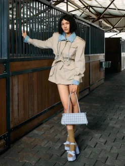 Hazel Gingham Bow Shoulder Bag