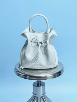 Hazel Polka-Dot Bow Bucket Bag
