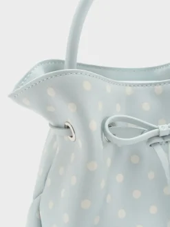 Hazel Polka-Dot Bow Bucket Bag