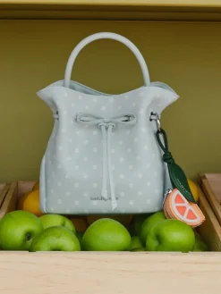 Hazel Polka-Dot Bow Bucket Bag