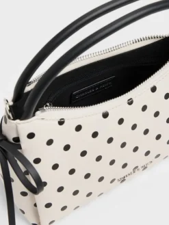Hazel Polka-Dot Bow Top Handle Bag
