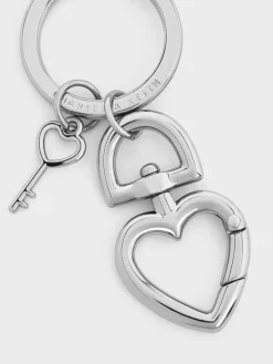 Heart Lock Crystal Keychain