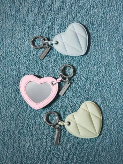 Heart Quilted Mirror Charm
