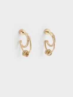 Hermione Crystal Crescent Earrings