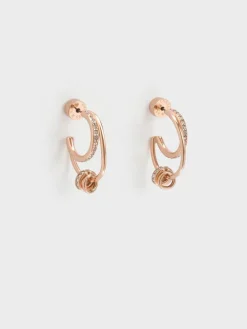 Hermione Crystal Crescent Earrings