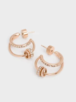 Hermione Crystal Crescent Earrings
