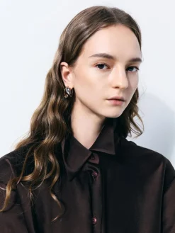 Hermione Crystal Crescent Earrings