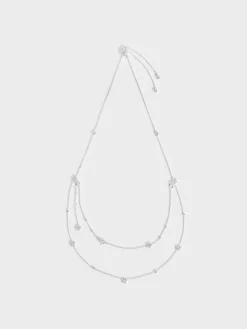Horoscope Crystal Star Double-Chain Necklace