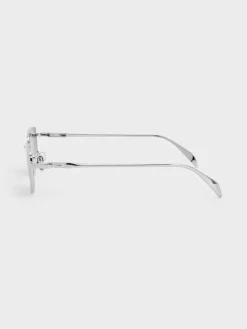 Inara Metallic-Rim Sunglasses
