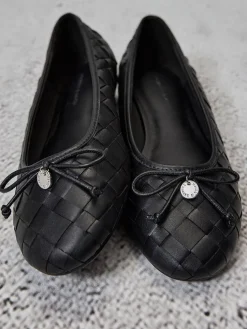 Ivette Woven Bow Ballet Flats