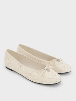 Ivette Woven Bow Ballet Flats