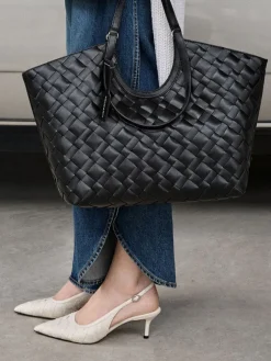 Ivette Woven Pointed Slingback Pumps