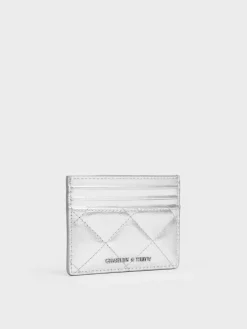 Janie Metallic Quilted Card Holder