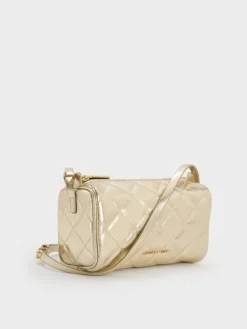 Janie Metallic Quilted Shoulder Bag