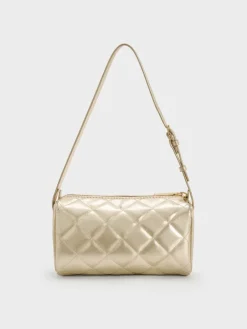 Janie Metallic Quilted Shoulder Bag