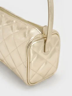 Janie Metallic Quilted Shoulder Bag