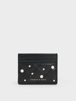 Janie Quilted Pearl Card Holder