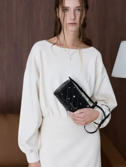 Janie Quilted Pearl Shoulder Bag