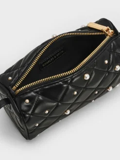 Janie Quilted Pearl Shoulder Bag