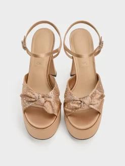 Jayce Crystal Platform Sandals
