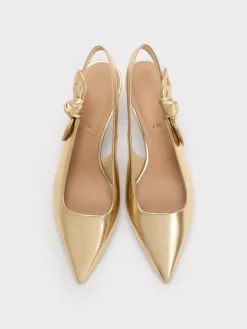 Jayce Leather Slingback Kitten Heels