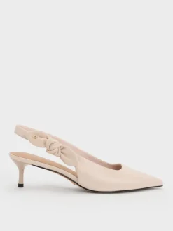 Jayce Leather Slingback Kitten Heels